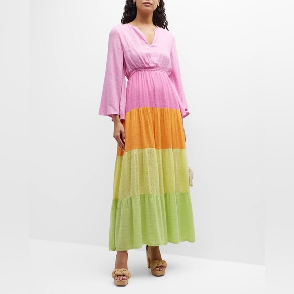 New! PQ Swim Lila color block tiered sequin Maxi Dress 31874 - Picture 4 of 13